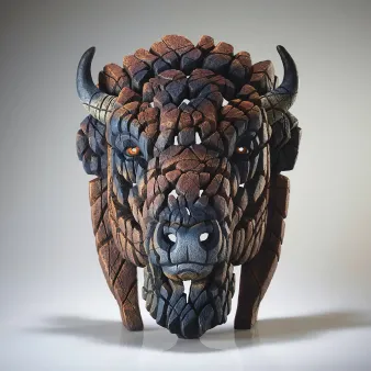 North American Buffalo / Bison Bust (Brown)