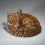 Edge Sculpture Curled Up Fox