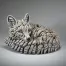 Edge Sculpture Curled Up Artic Fox