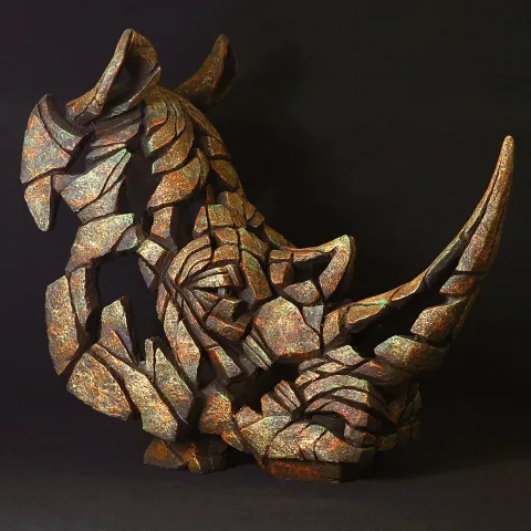 Rhinoceros Bust (Smouldering Brown Rust) Burnished Series - Retired