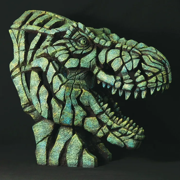 Tyrannosaurus Rex Bust (Emerald Gold Glow) Burnished Series - Retired