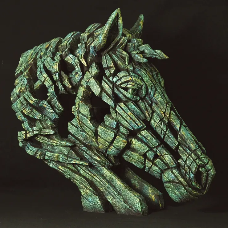 Horse Bust (Emerald Green Glow) Burnished Series - Retired