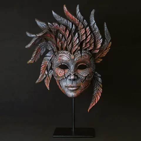 Venetian Carnival Mask (Iron Pink Mist) Burnished Series - Retired