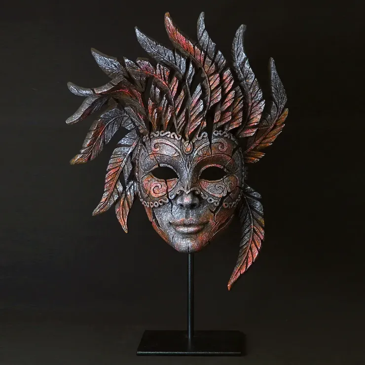 Venetian Carnival Mask (Iron Pink Mist) Burnished Series - Retired
