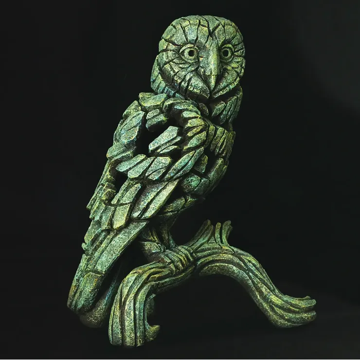 Barn Owl (Emerald Gold Glow) Burnished Series - Retired