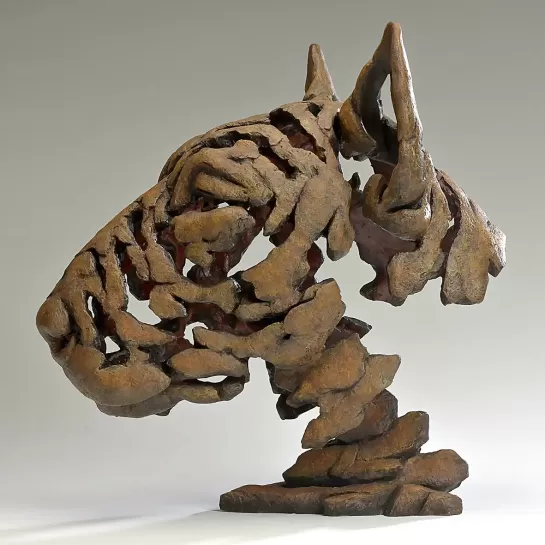 Bull Terrier Bust - Rust Red