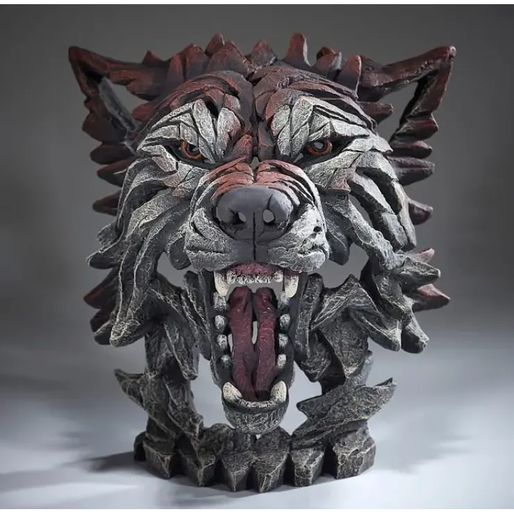 Wolf Bust - Timber