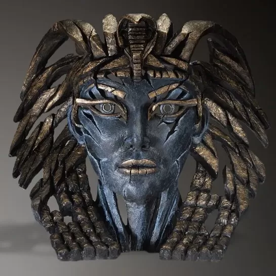 Edge Sculpture Cleopatra Bust - Egyptian Blue