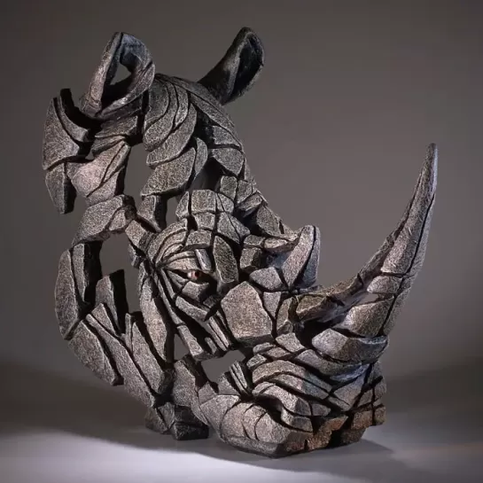 Edge Sculpture Rhinoceros Bust