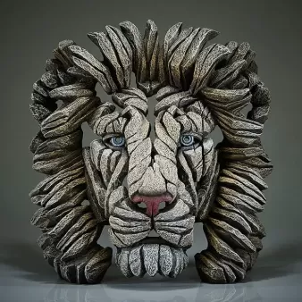 Lion Bust - White