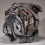 Edge Sculpture Bulldog Bust - Fawn