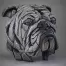 Edge Sculpture Bulldog Bust - White