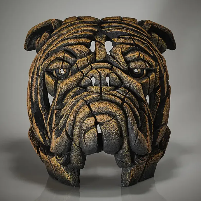 Edge Sculpture Bulldog Bust - English Mustard - Limited Edition 50