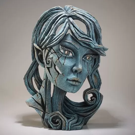 Edge Sculpture Elf Bust - Aqua