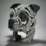 Edge Sculpture Staffordshire Bull Terrier Bust (White Patch)