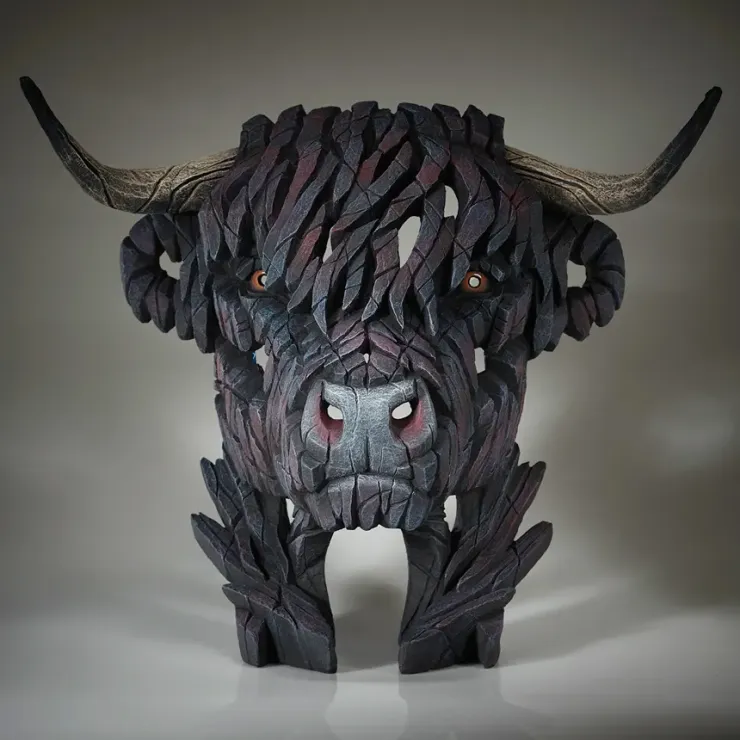 Black Highland Cow Bust