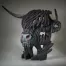 Edge Sculpture Black Highland Cow Bust