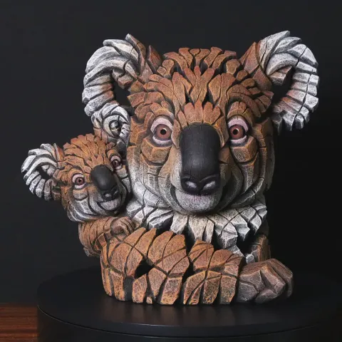 Edge Sculpture Koala and Joey Bust (Brown)