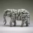 Edge Sculpture Elephant - White