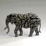Edge Sculpture Elephant - Mocha