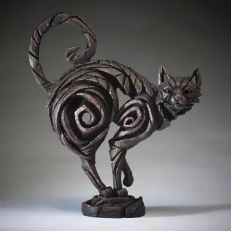 Edge Sculpture Standing Cat - Black