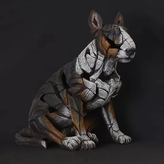 Edge Sculpture Bull Terrier - Tri-Colour