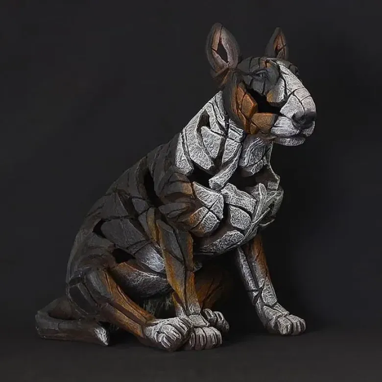 Edge Sculpture Bull Terrier - Tri-Colour