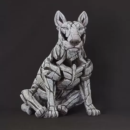 Edge Sculpture Bull Terrier - White