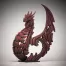 Edge Sculpture Heraldic Dragon - Red