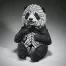 Edge Sculpture Panda Cub Figure