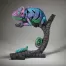 Edge Sculpture Chameleon (Rainbow Pink) Figure