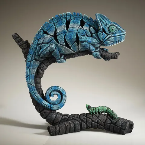 Edge Sculpture Chameleon (Blue) Figure