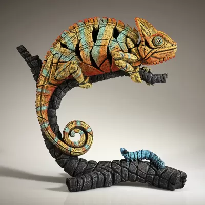 Edge Sculpture Chameleon (Orange) Figure
