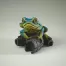 Edge Sculpture African Frog (Blue / Yellow) Figure