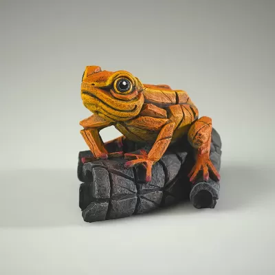 Edge Sculpture African Frog (Orange) Figure