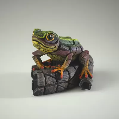 Edge Sculpture African Frog (Rainbow Green) Figure