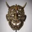 Edge Sculpture Japanese Hannya Mask - Netsuke Gold