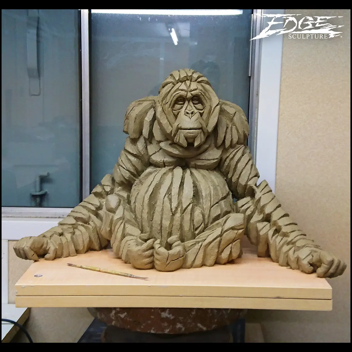 Matt's sculpt of the orangutan in clay
