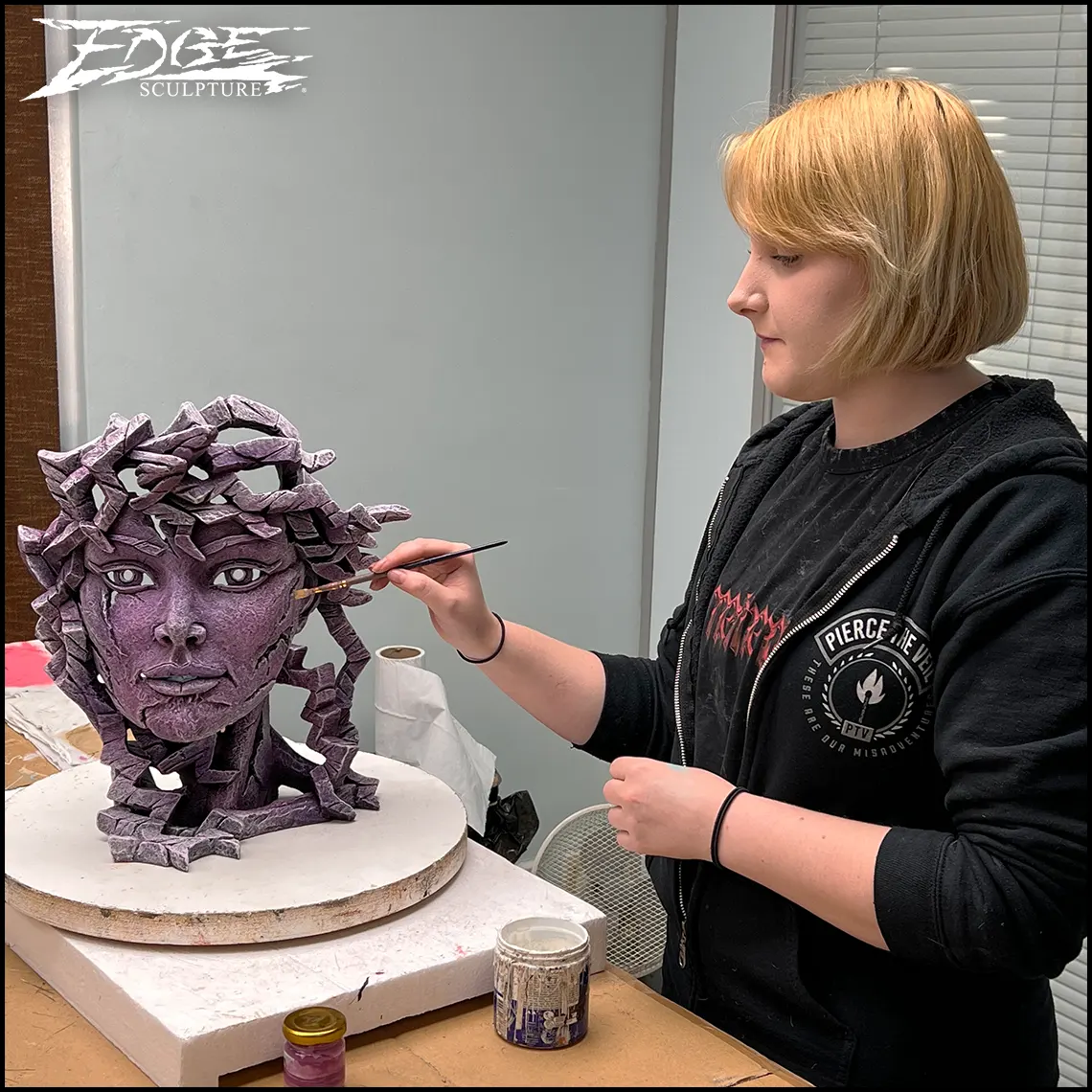 Sasha creating a new colourway