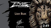 Edge Sculpture Lion Bust
